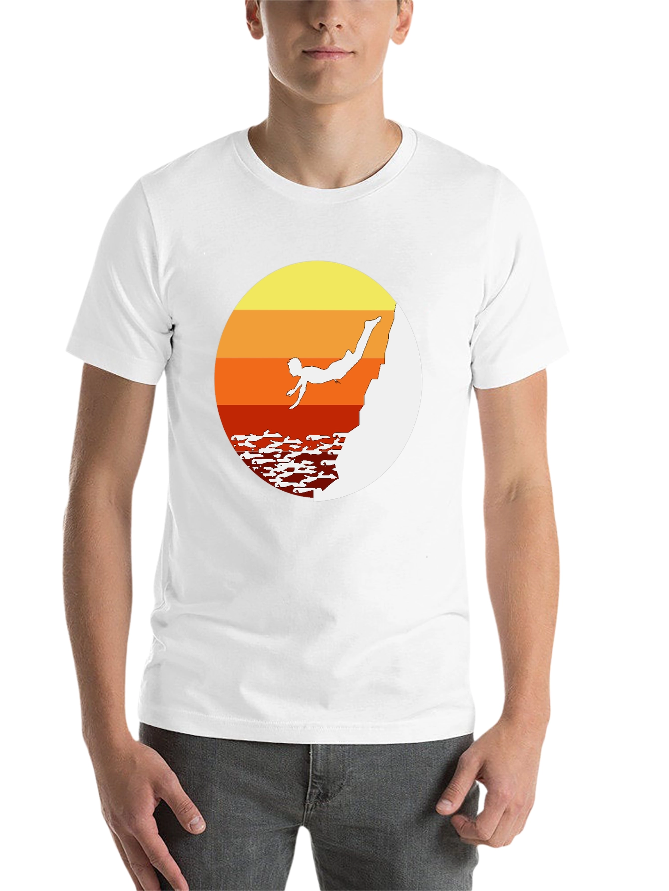 Cliff Diver Retro T-Shirt