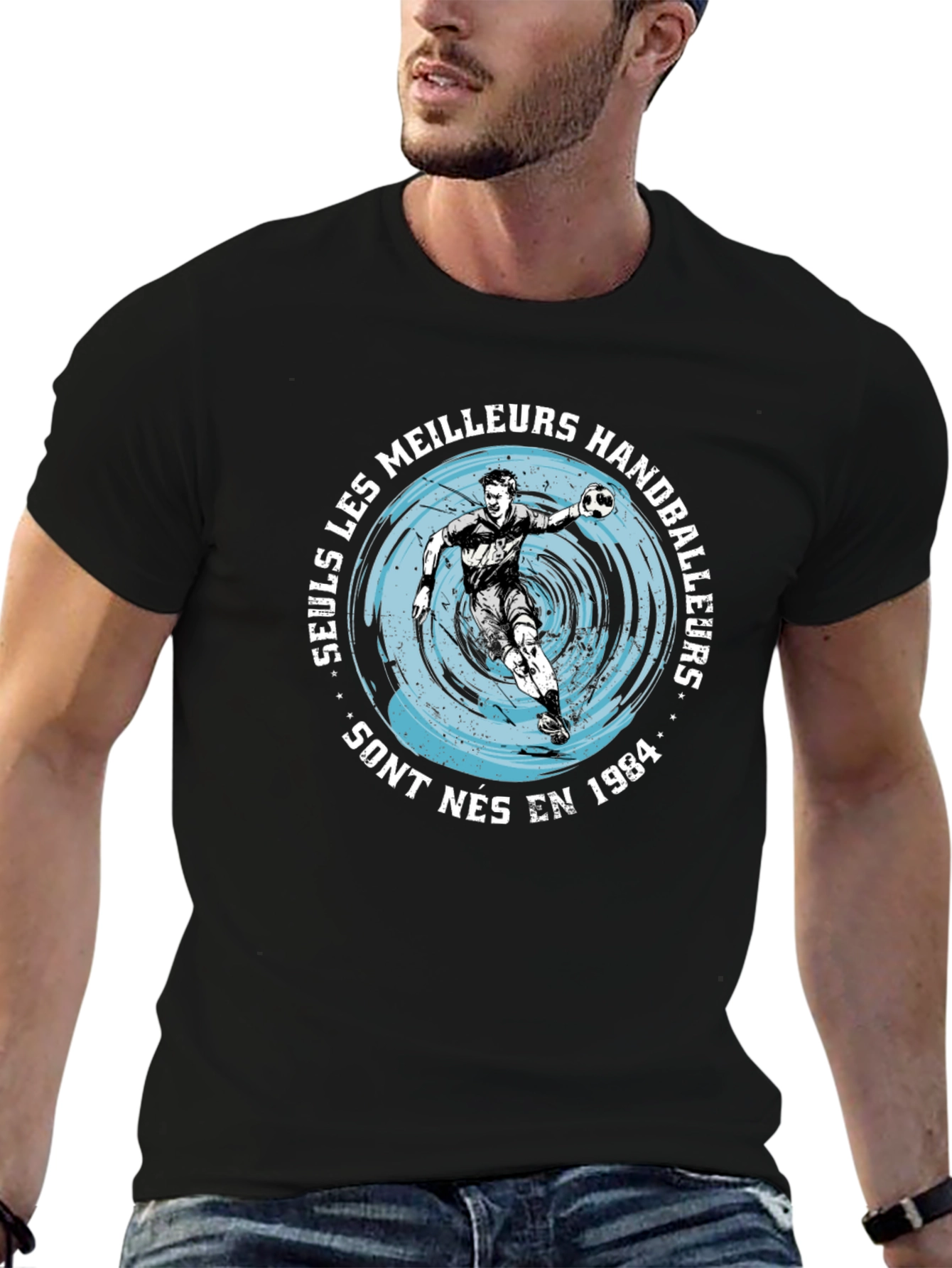 Handball Player Graphic T-Shirt - Born in 1984