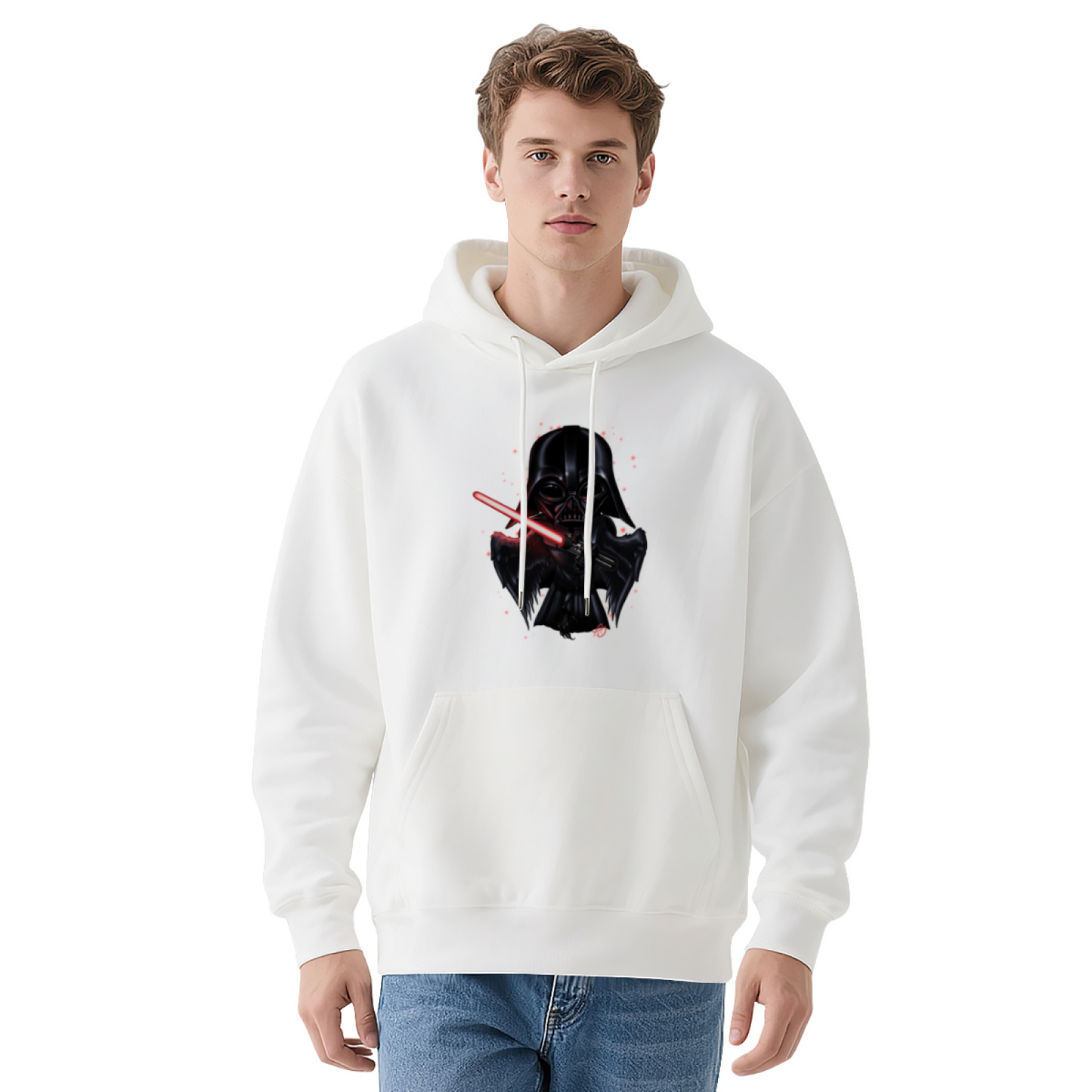 Cool Darth Vader Lightsaber White Men¡¯s Hoodie, Breathable Comfort