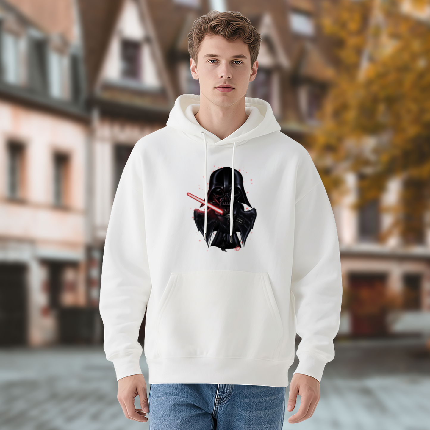 Cool Darth Vader Lightsaber White Men¡¯s Hoodie, Breathable Comfort
