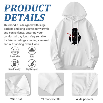 Cool Darth Vader Lightsaber White Men¡¯s Hoodie, Breathable Comfort
