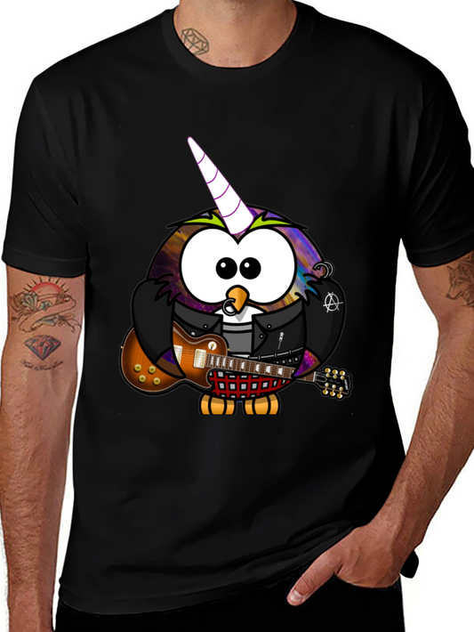 Unicorn Owl Rocker T-Shirt - Graphic Tee