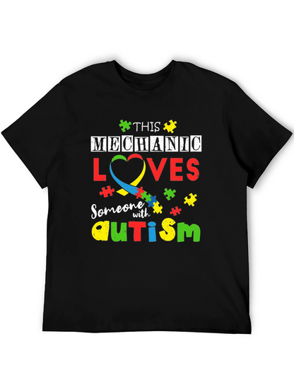 Mechanic Autism Awareness T-Shirt - Love & Support