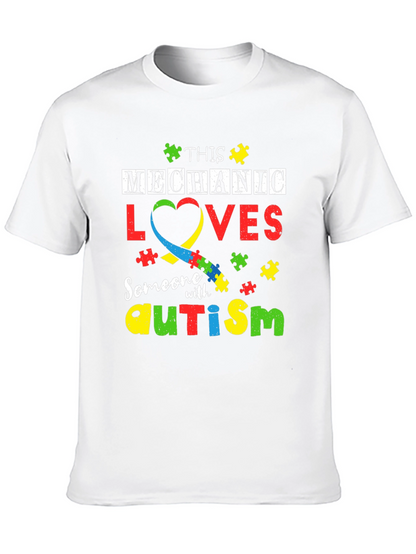 Mechanic Autism Awareness T-Shirt - Love & Support