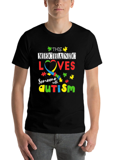 Mechanic Autism Awareness T-Shirt - Love & Support
