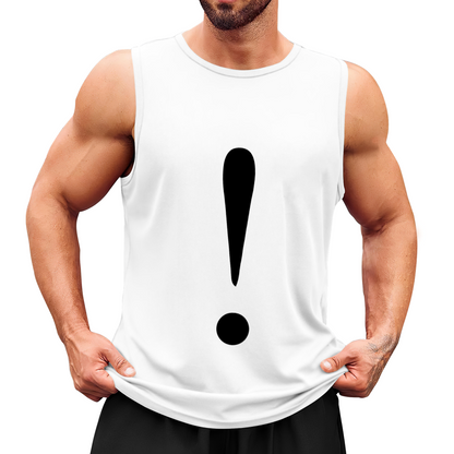 Minimalist Big Exclamation Mark Simple Graphic Men Tank Top
