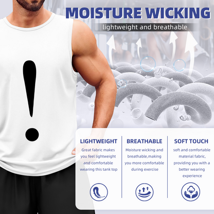 Minimalist Big Exclamation Mark Simple Graphic Men Tank Top