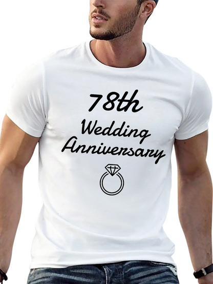 78th Wedding Anniversary Black T-Shirt