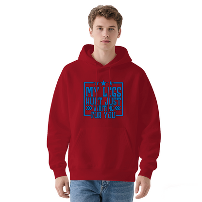 My Legs Hurt Waiting For You Blue Star White Hoodie, Relax Soft Fit