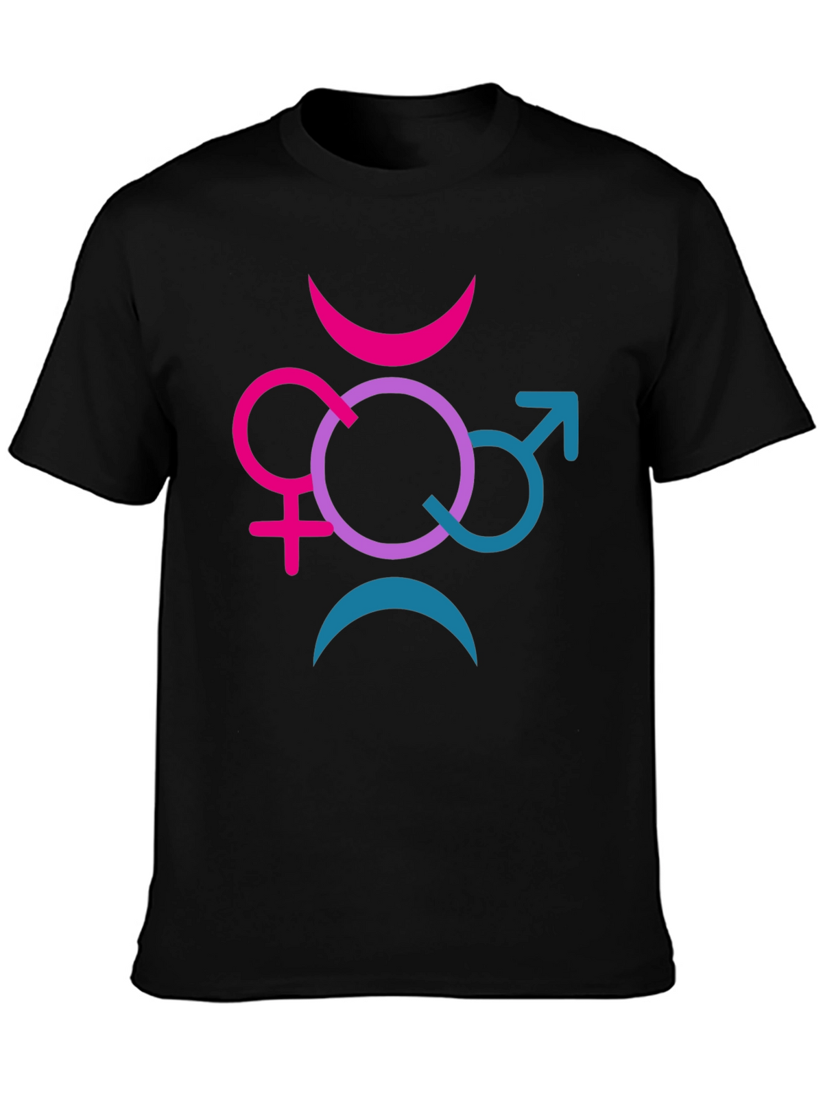 Bisexual Pride T-Shirt with Gender Symbol Design