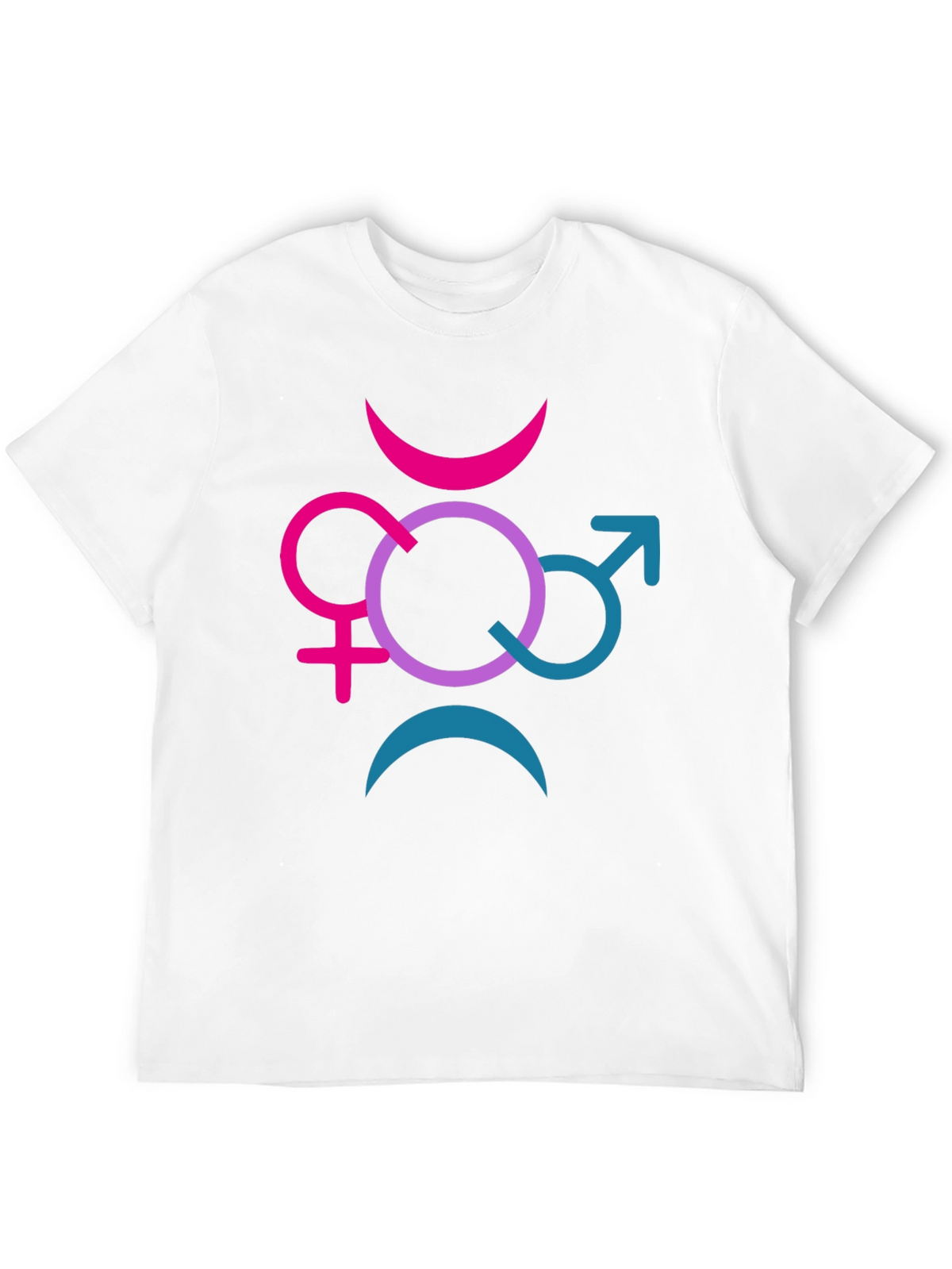 Bisexual Pride T-Shirt with Gender Symbol Design