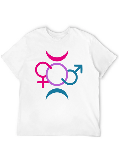 Bisexual Pride T-Shirt with Gender Symbol Design