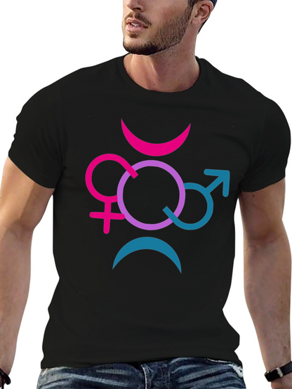 Bisexual Pride T-Shirt with Gender Symbol Design