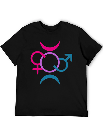 Bisexual Pride T-Shirt with Gender Symbol Design