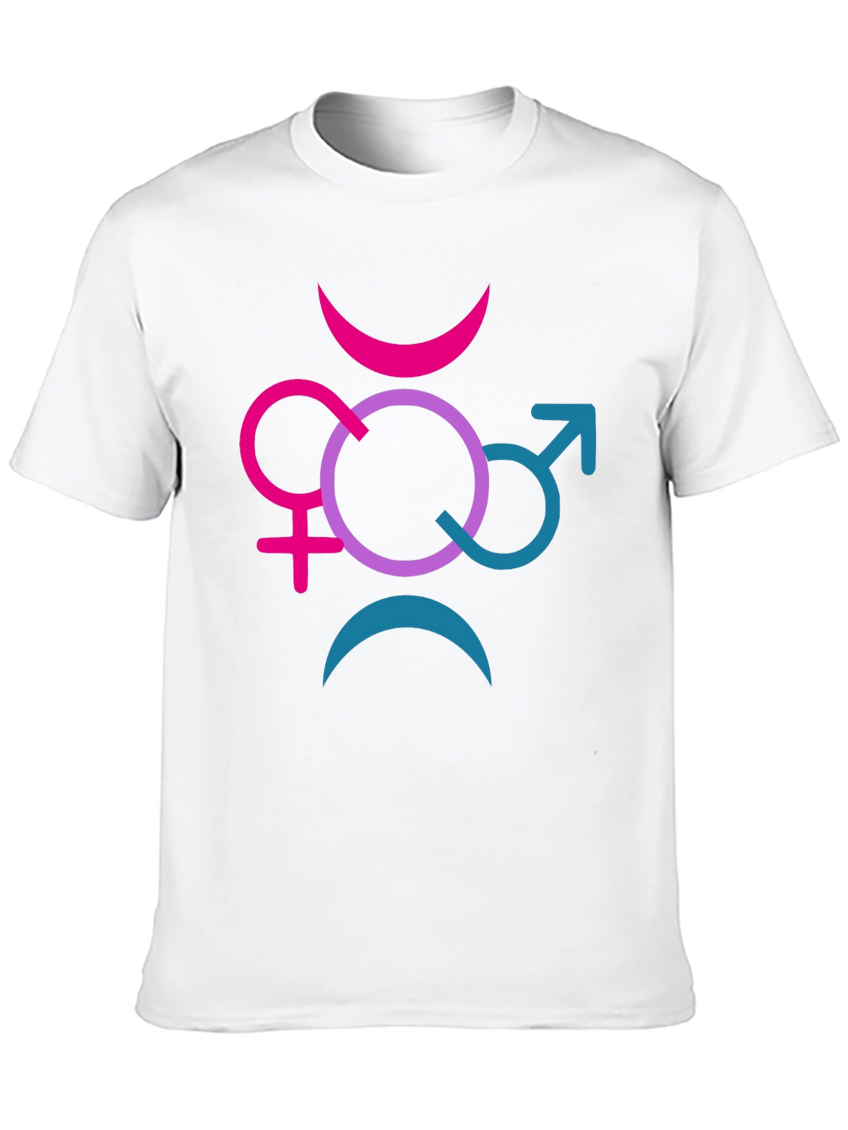 Bisexual Pride T-Shirt with Gender Symbol Design