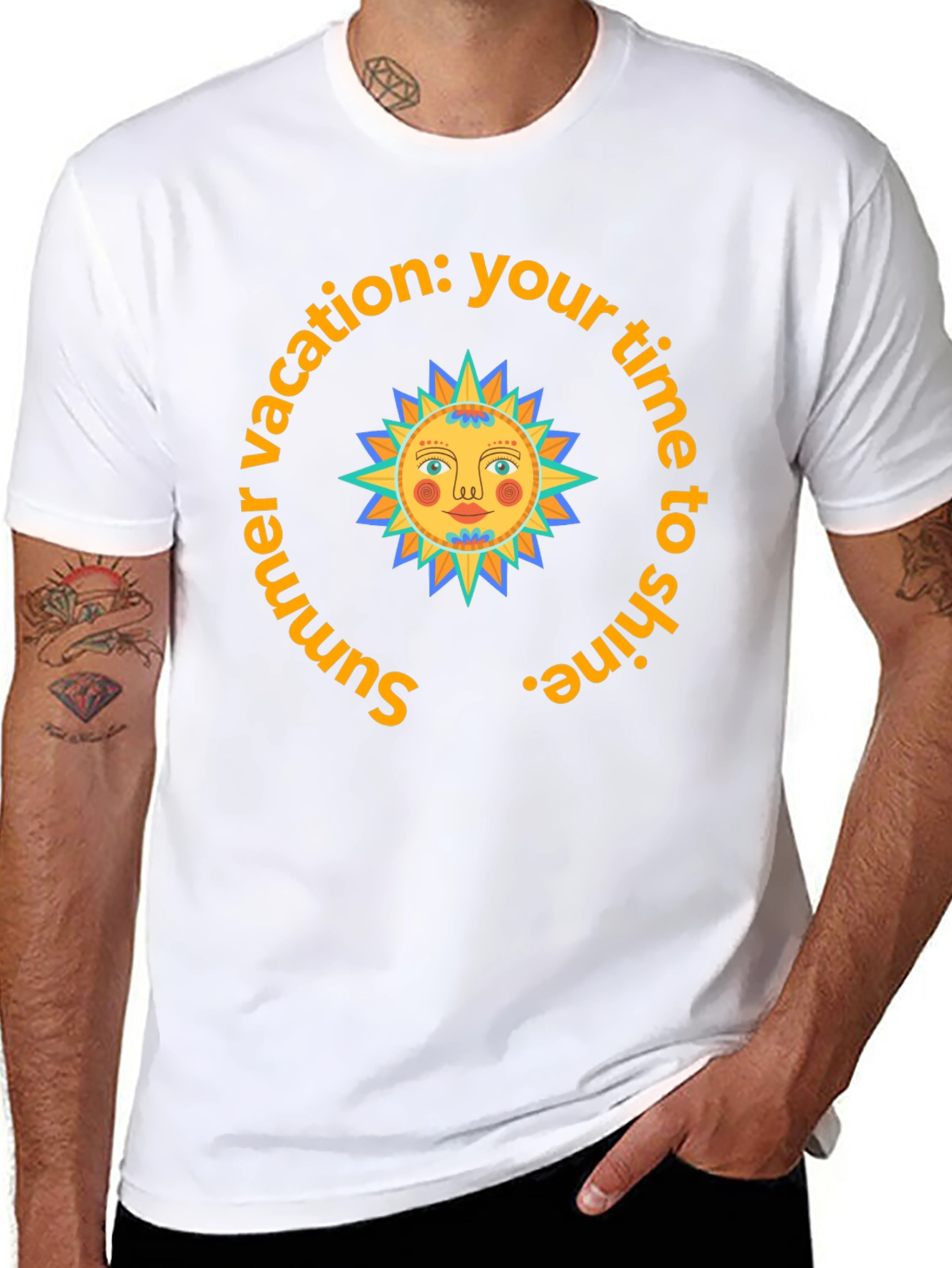 Summer Vacation Sun Graphic T-Shirt