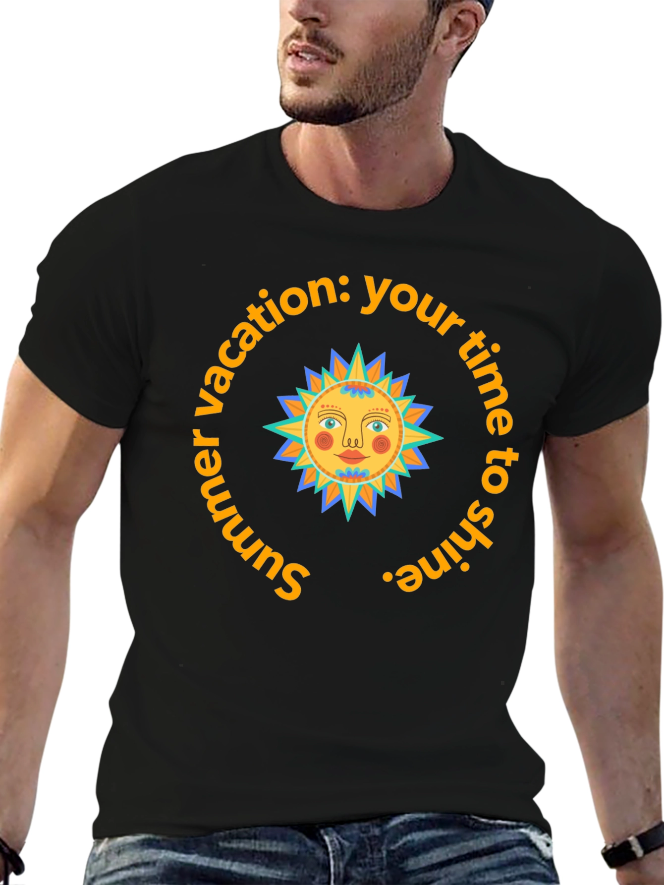 Summer Vacation Sun Graphic T-Shirt