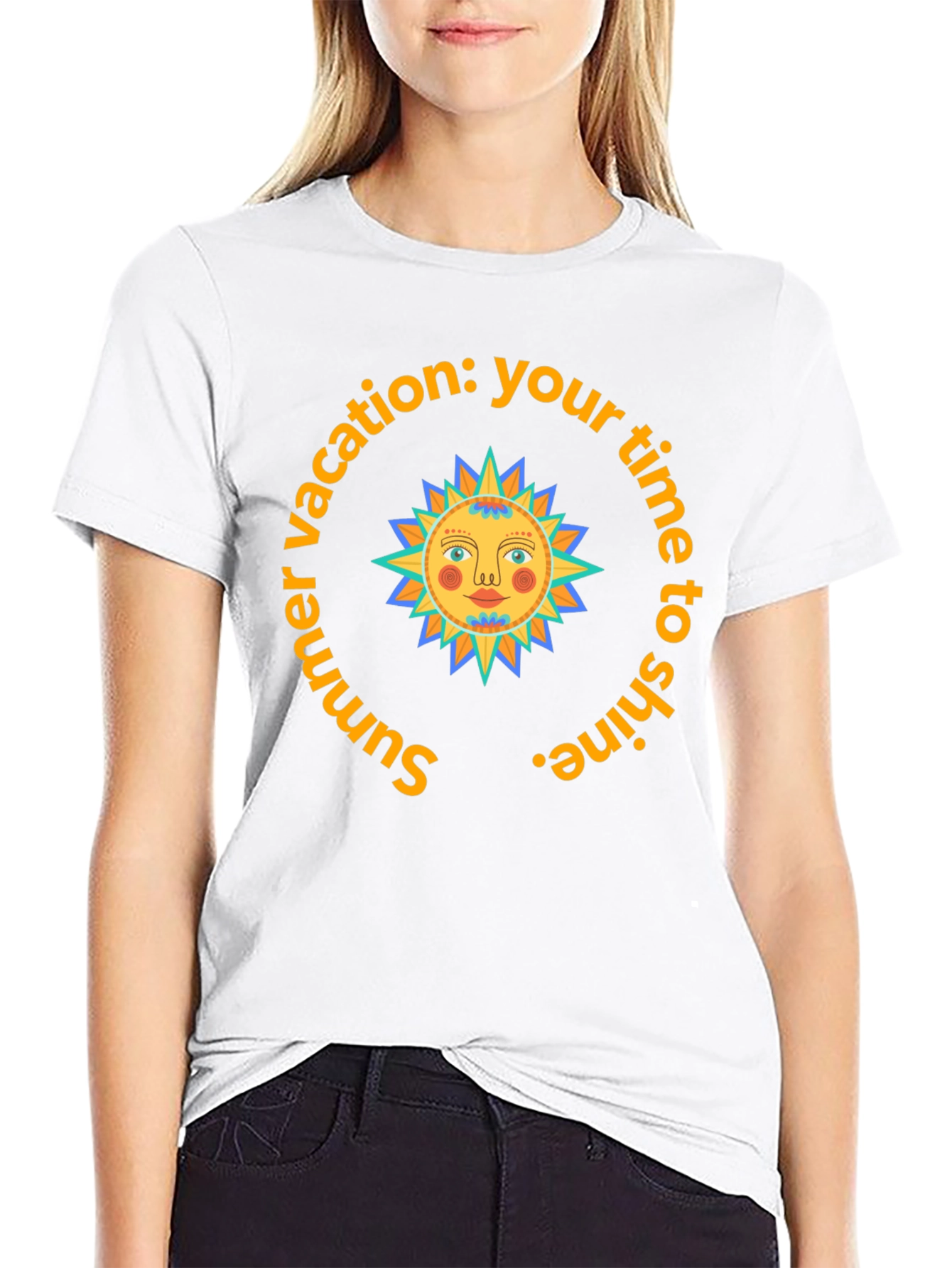 Summer Vacation Sun Graphic T-Shirt