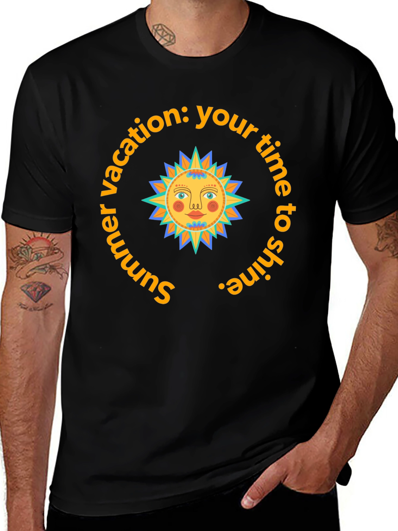 Summer Vacation Sun Graphic T-Shirt