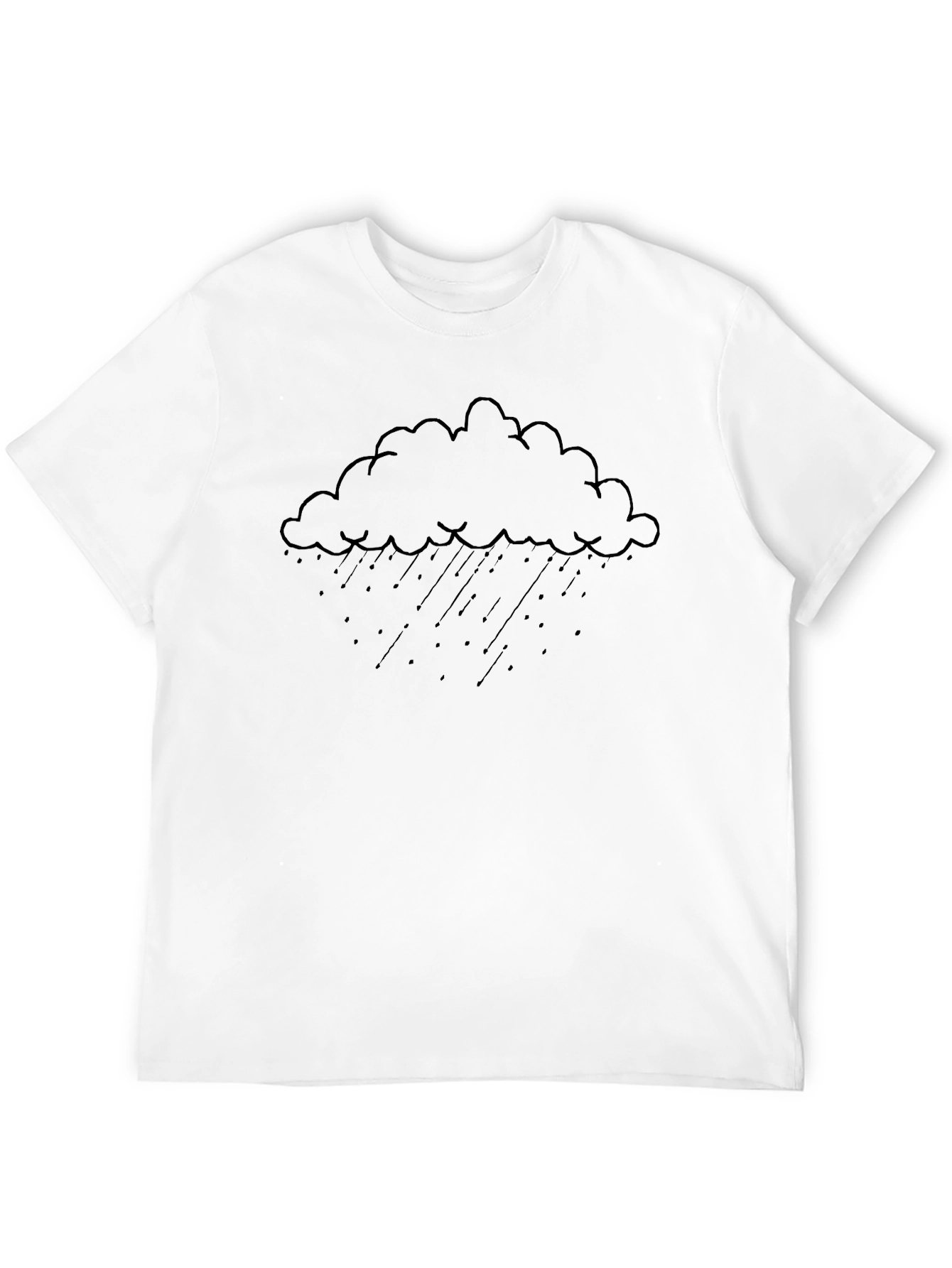 Rain Cloud Graphic T-Shirt - Black