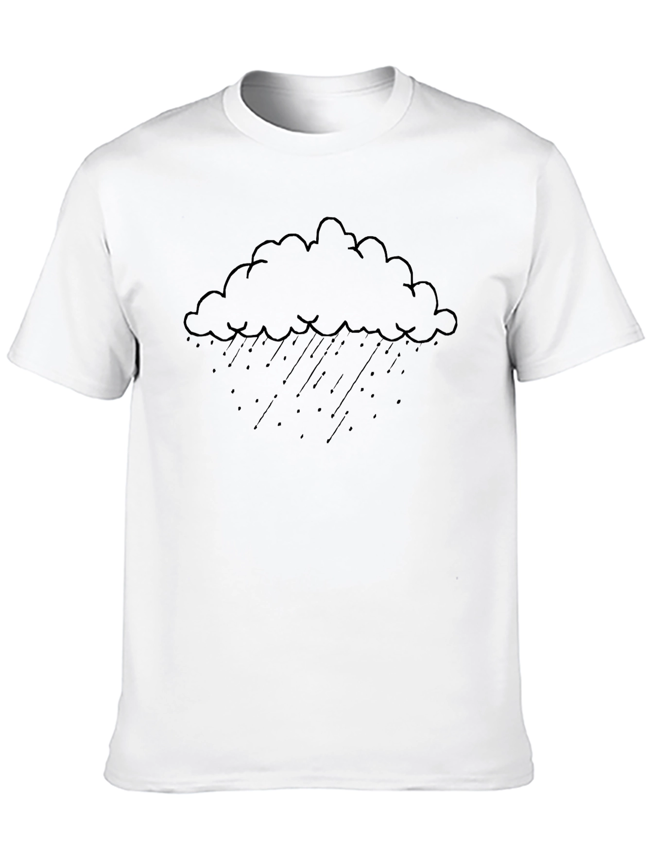 Rain Cloud Graphic T-Shirt - Black