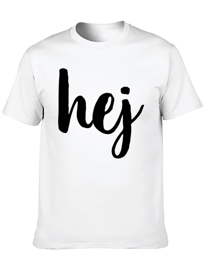 Hej Graphic T-Shirt - Casual Scandinavian Style Tee