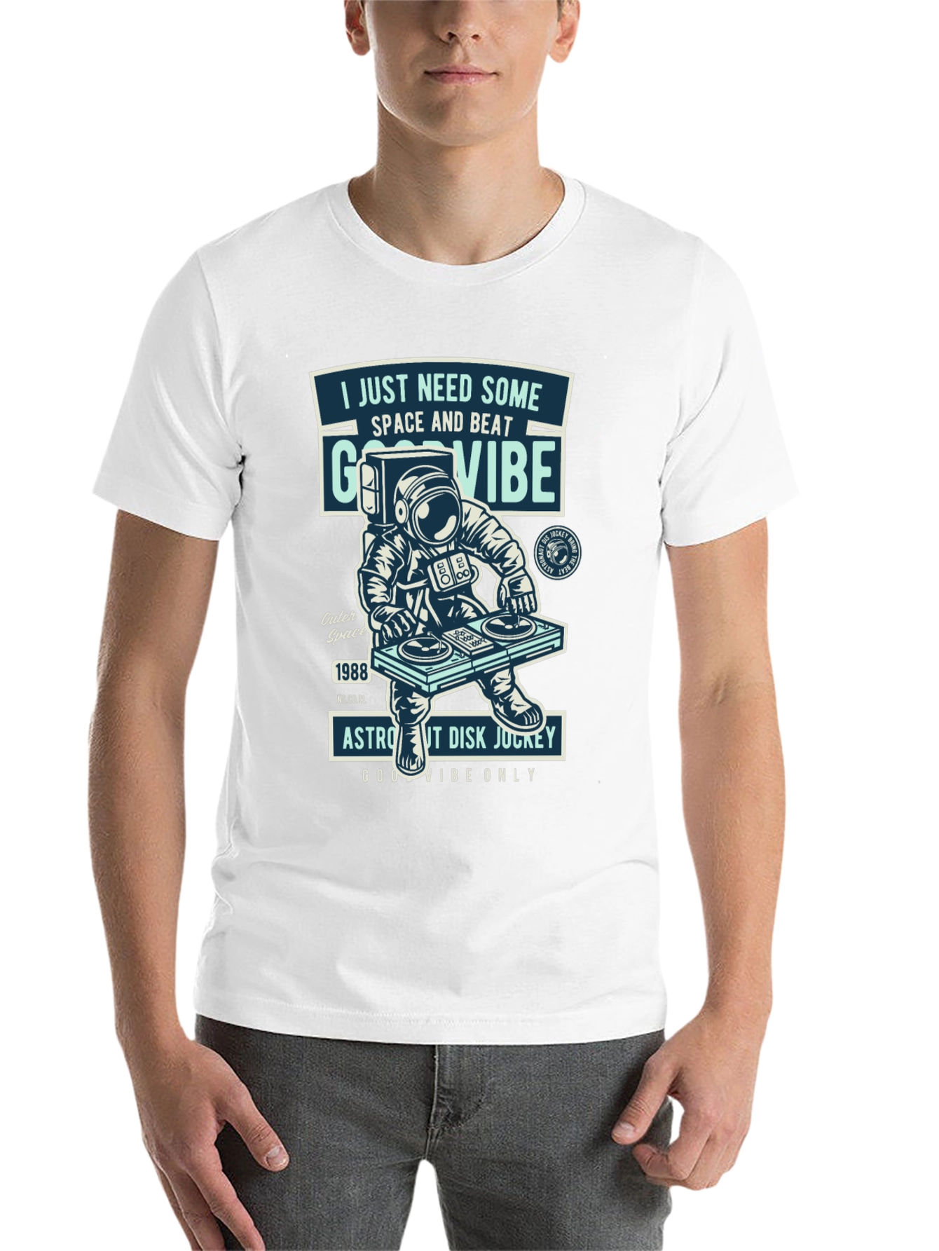 Astronaut DJ T-Shirt - Space & Beat Good Vibes