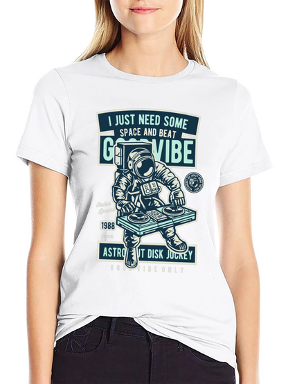 Astronaut DJ T-Shirt - Space & Beat Good Vibes