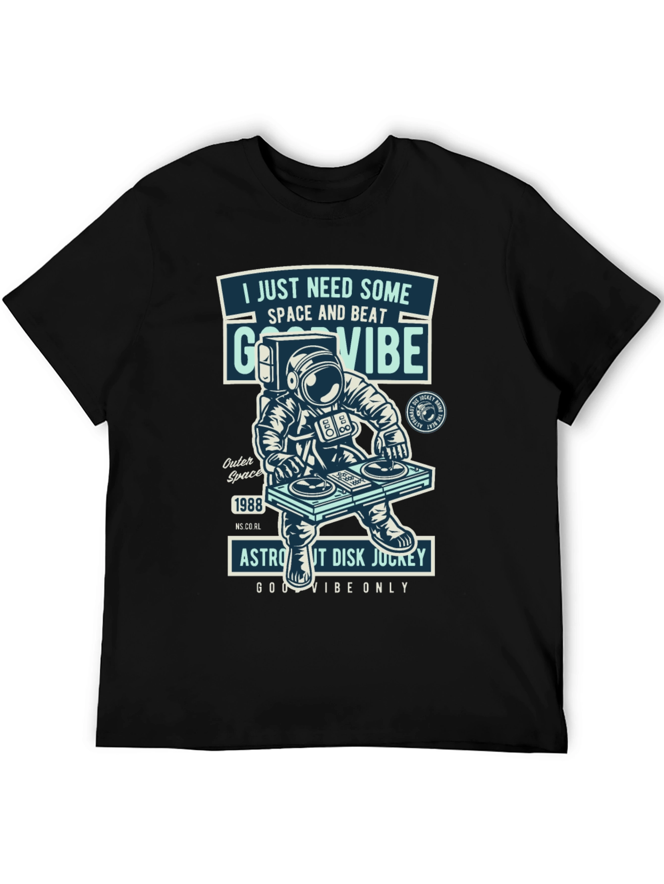 Astronaut DJ T-Shirt - Space & Beat Good Vibes