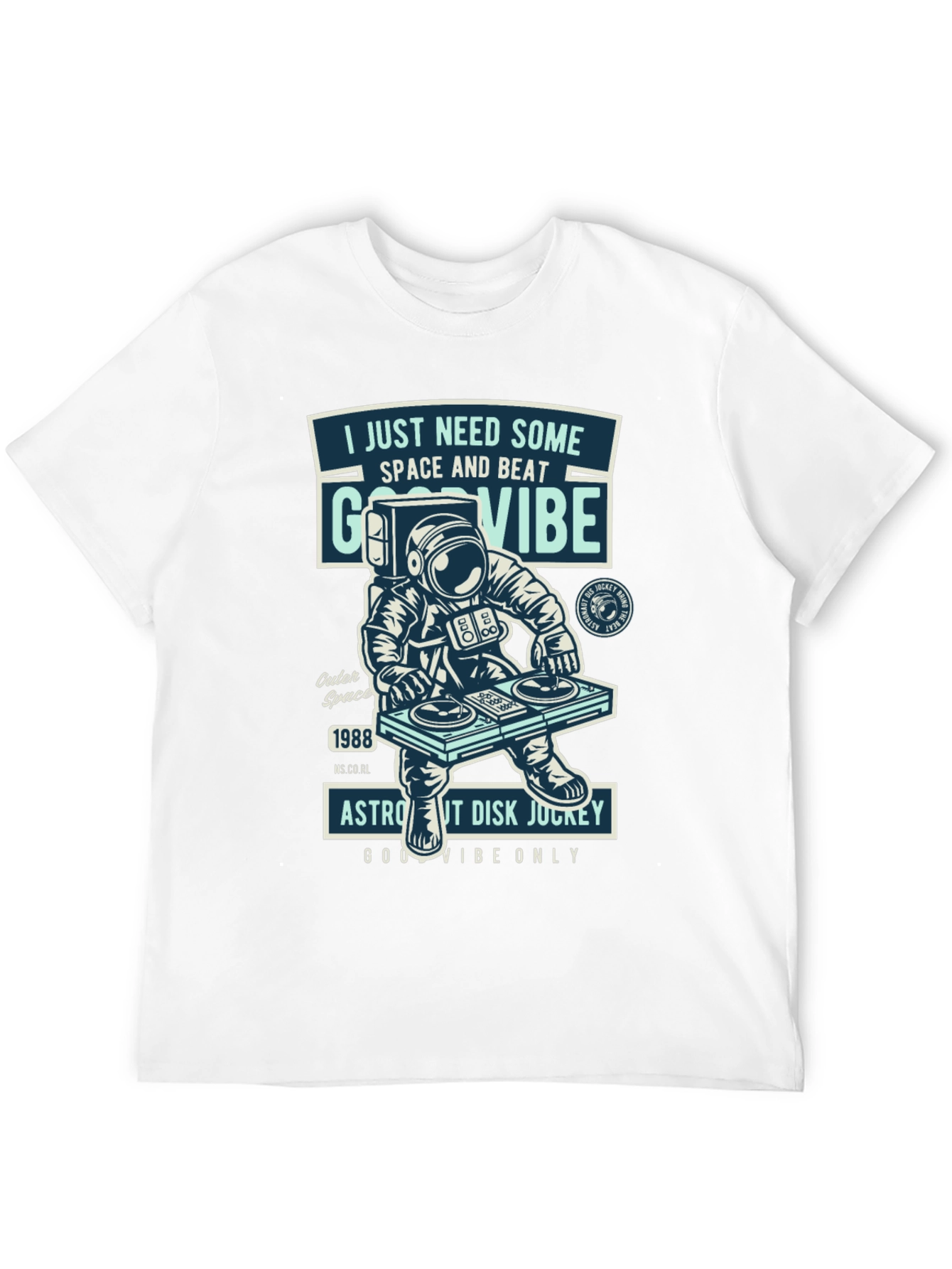 Astronaut DJ T-Shirt - Space & Beat Good Vibes