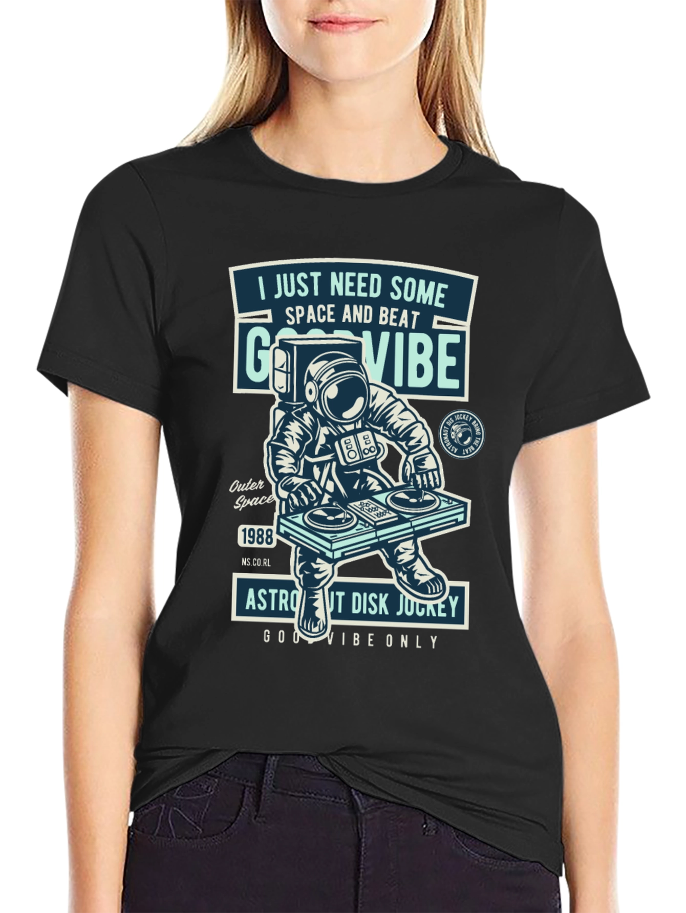 Astronaut DJ T-Shirt - Space & Beat Good Vibes