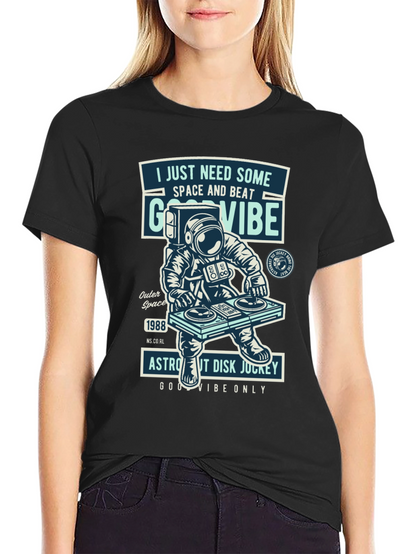 Astronaut DJ T-Shirt - Space & Beat Good Vibes