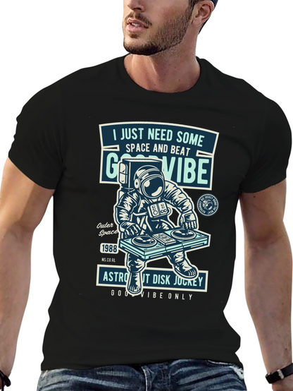 Astronaut DJ T-Shirt - Space & Beat Good Vibes