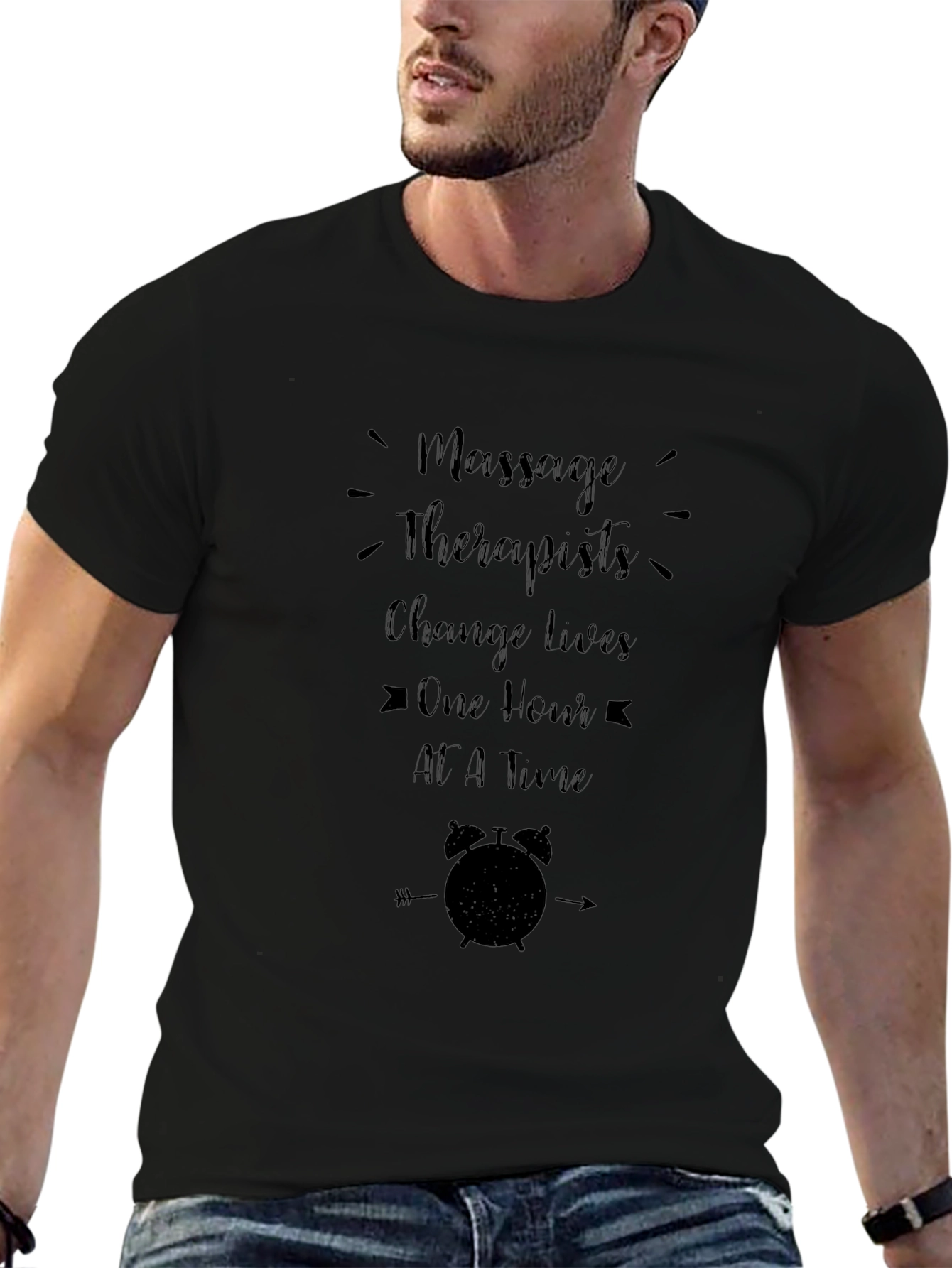 Massage Therapist Change Lives Black T-Shirt