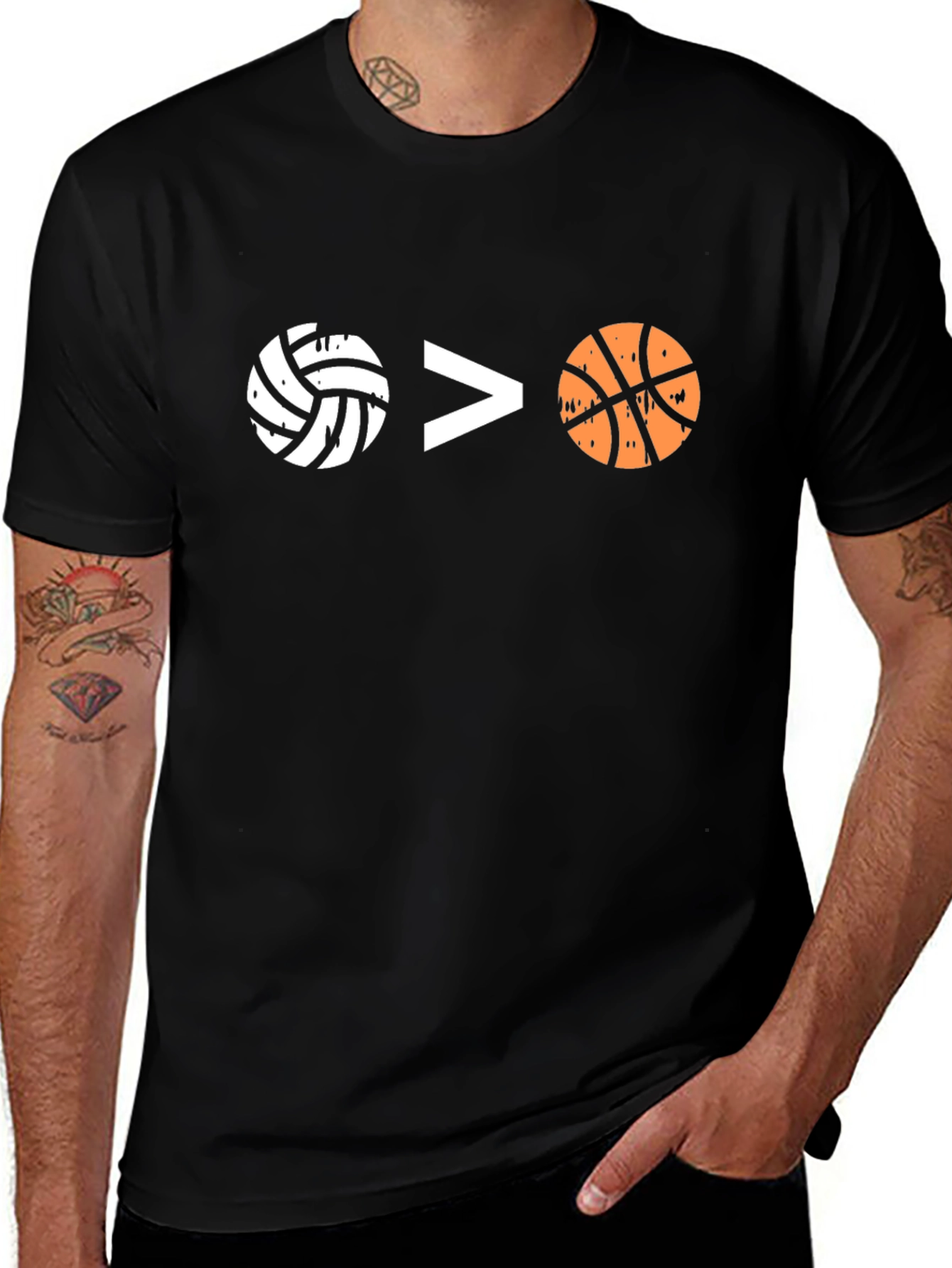 Volleyball > Basketball Graphic Tee