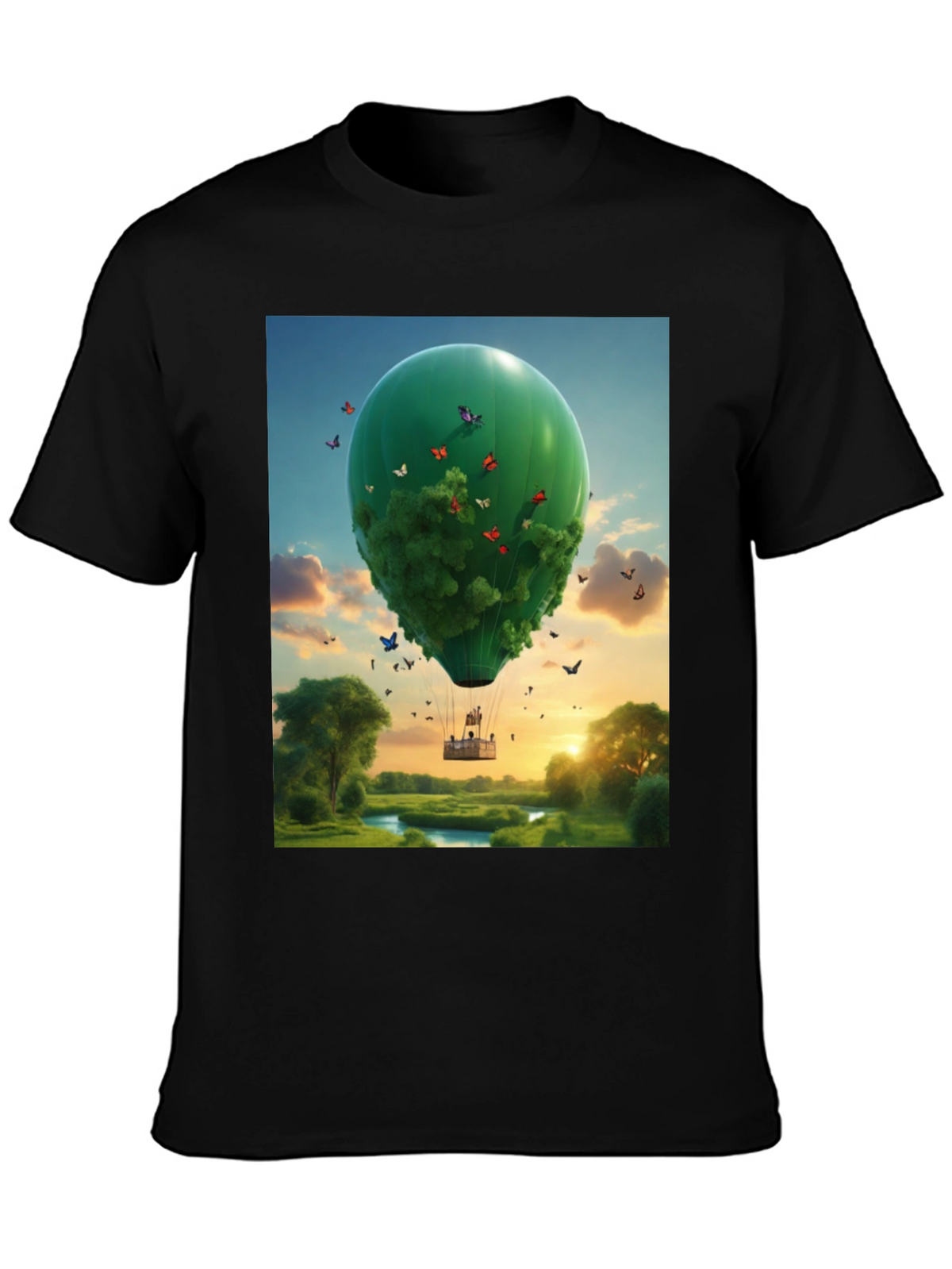 Nature Balloon Graphic Tee - Eco Friendly Design