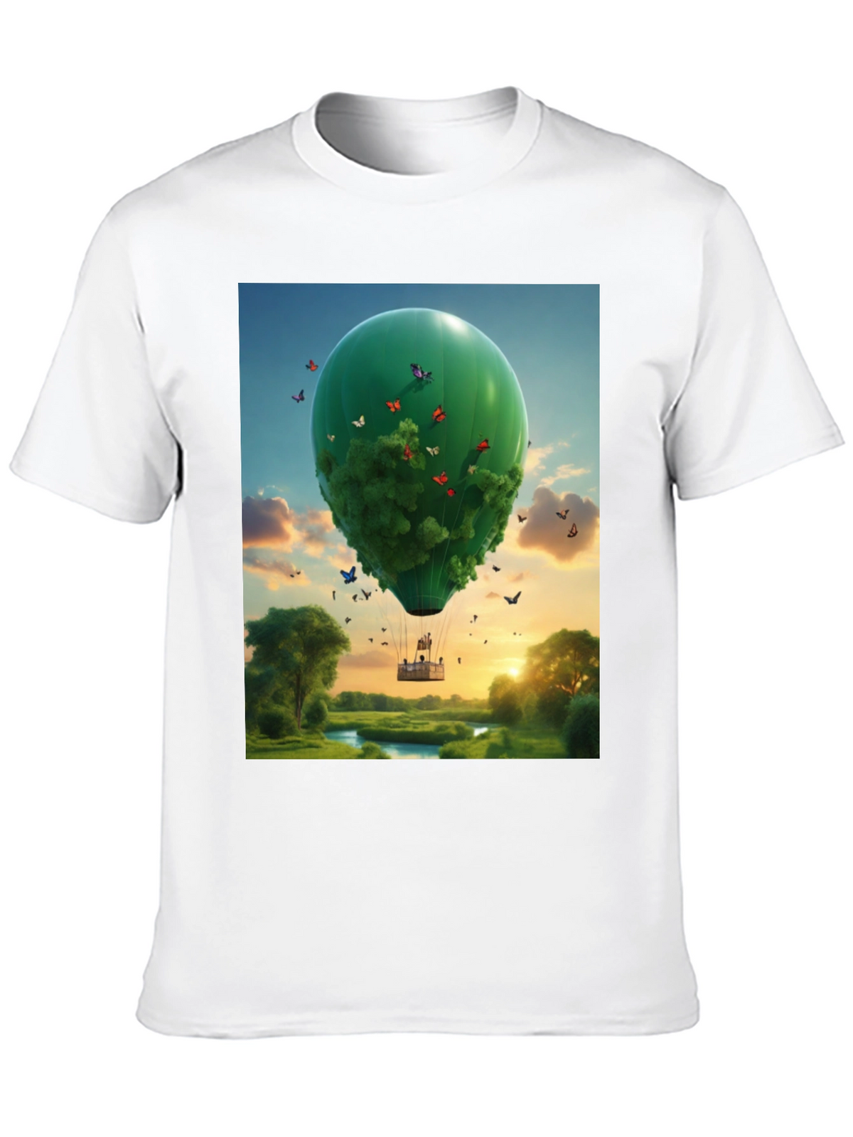 Nature Balloon Graphic Tee - Eco Friendly Design