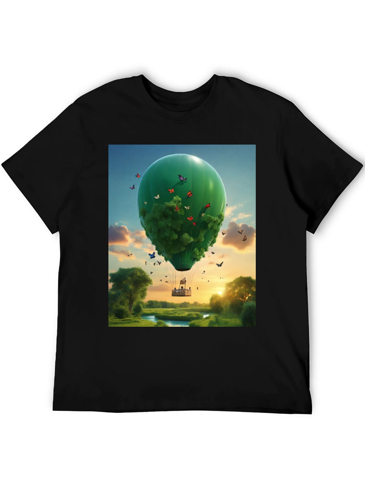 Nature Balloon Graphic Tee - Eco Friendly Design