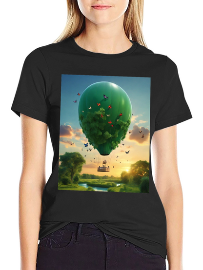 Nature Balloon Graphic Tee - Eco Friendly Design