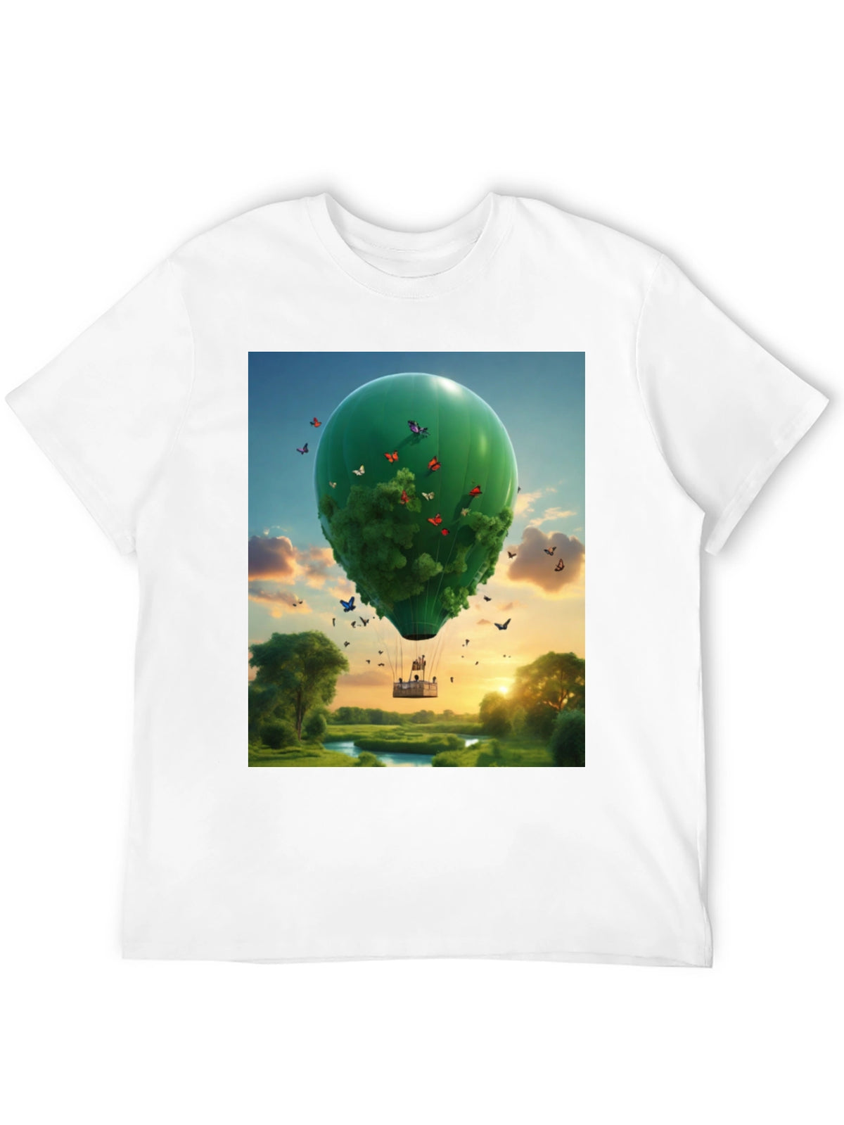 Nature Balloon Graphic Tee - Eco Friendly Design