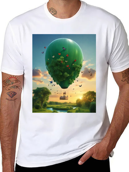 Nature Balloon Graphic Tee - Eco Friendly Design