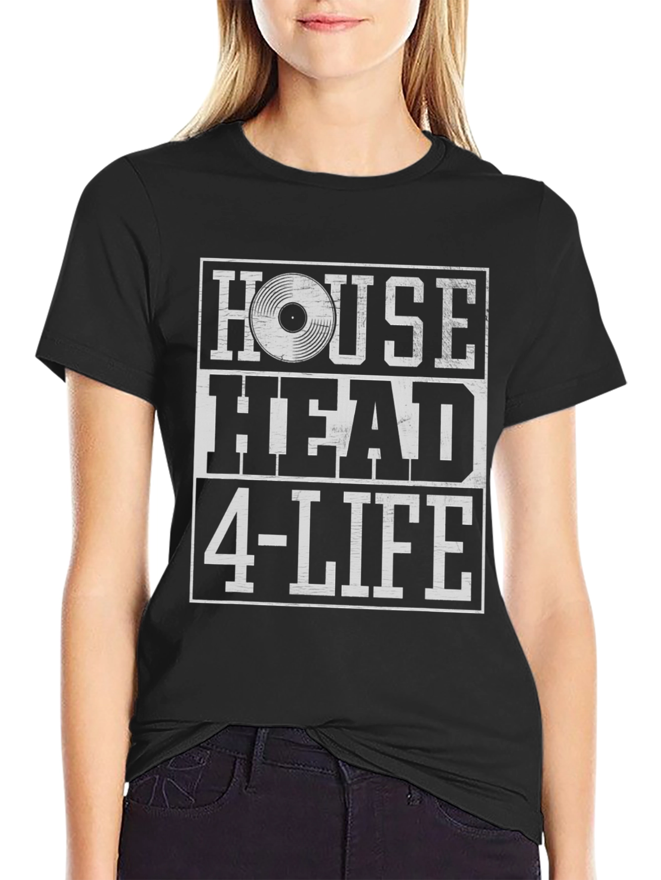 House Head 4-Life Black Graphic Tee