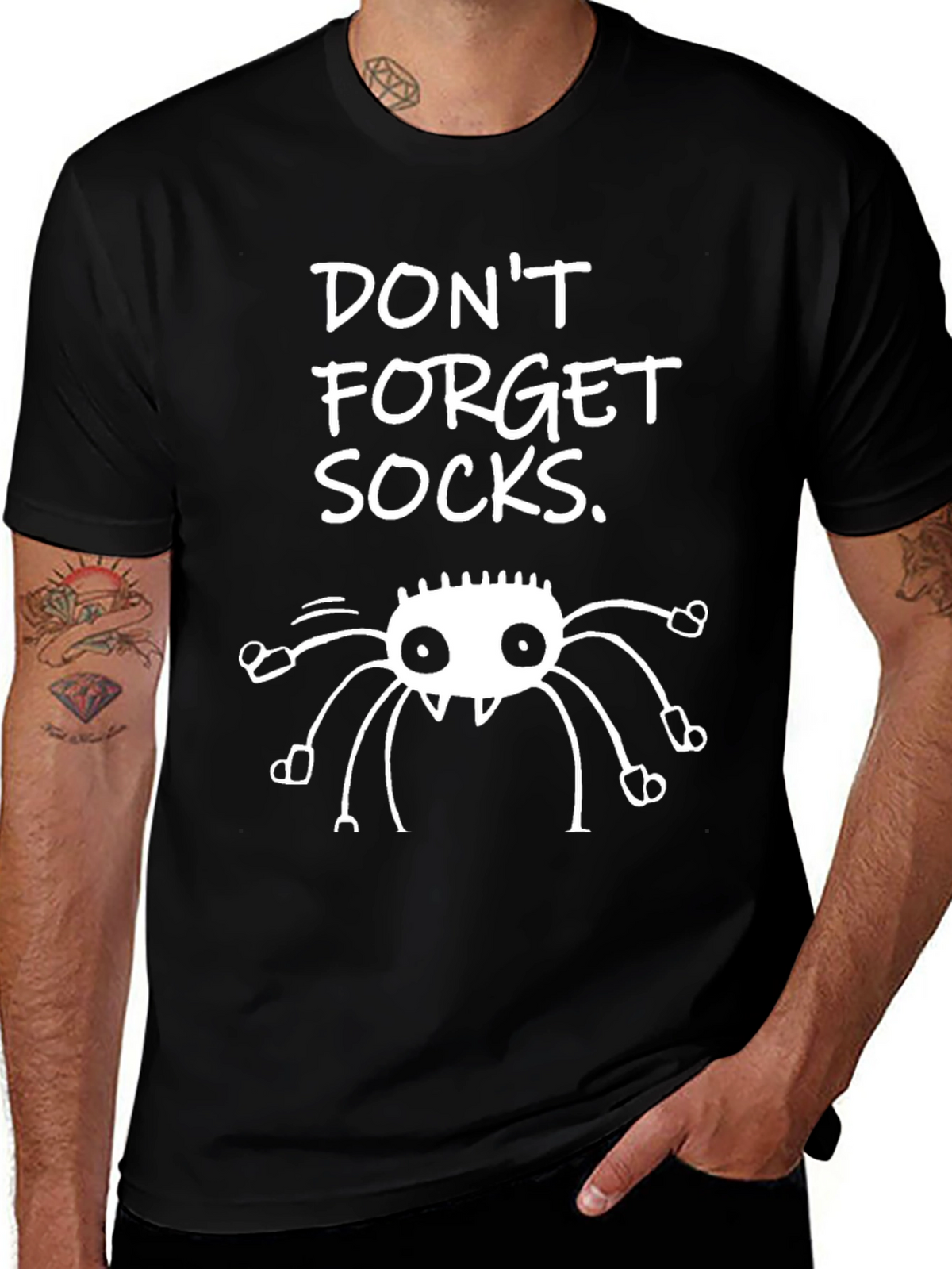 Dont Forget Socks Spider Graphic Tee