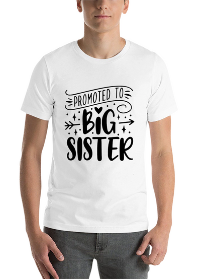 Promoted to Big Sister Graphic Tee - Black