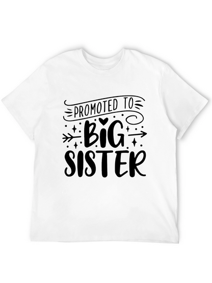 Promoted to Big Sister Graphic Tee - Black