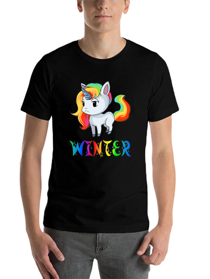 Rainbow Unicorn Winter T-Shirt
