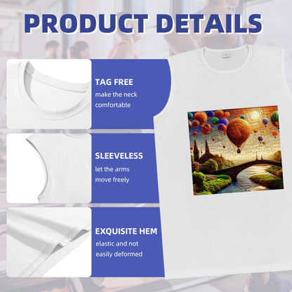 Hot Air Balloon Fantasy Town Art Landscape Men¡¯s Tank Top