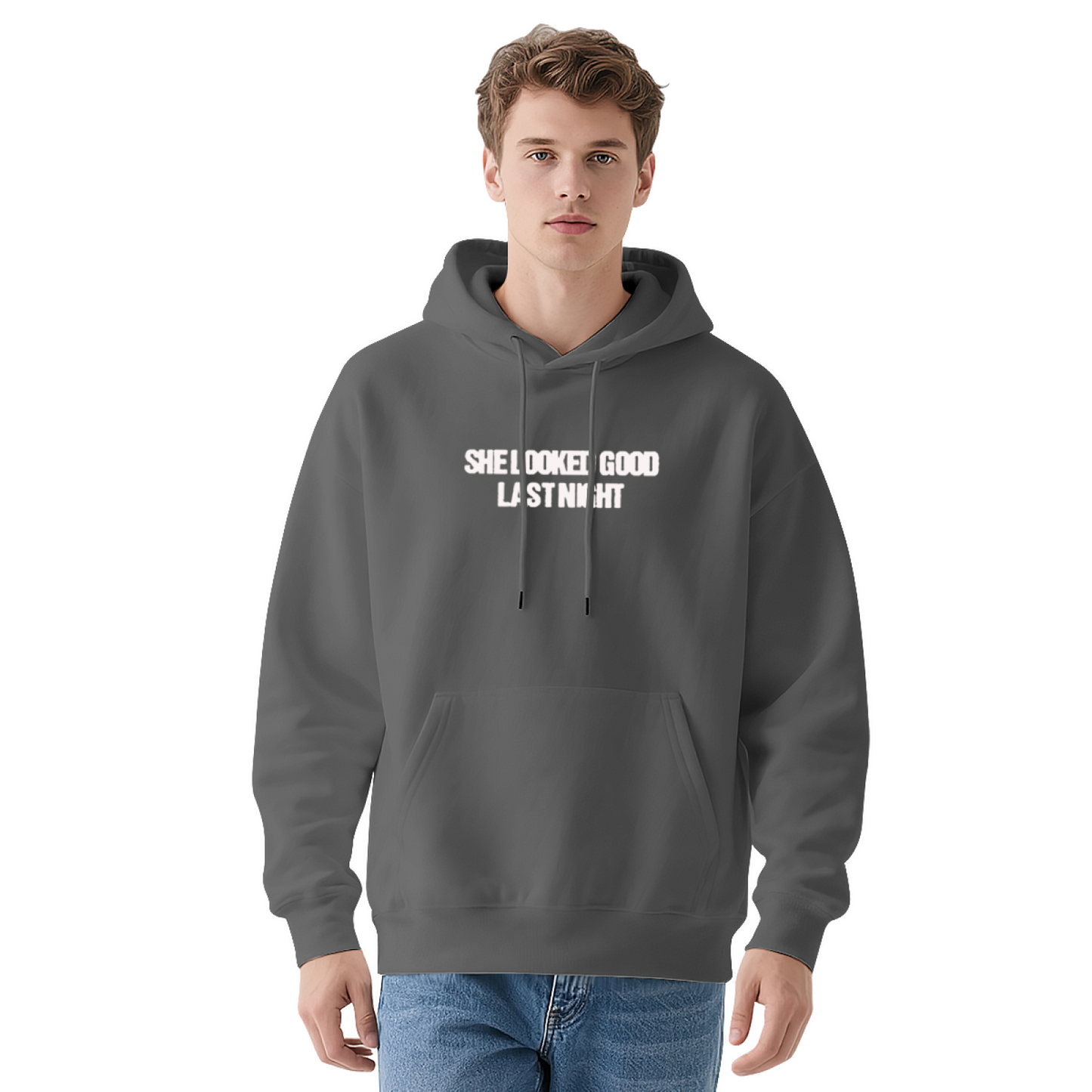 Funny She Looked Good Last Night Black Hoodie, Comfort Daily Men Sweatshirt