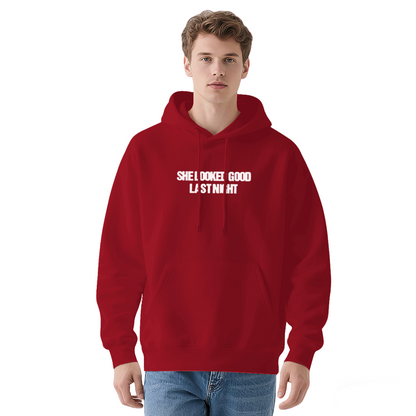 Funny She Looked Good Last Night Black Hoodie, Comfort Daily Men Sweatshirt
