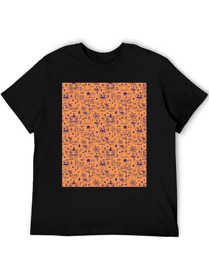 Halloween Pattern T-Shirt - Spooky Season Tee